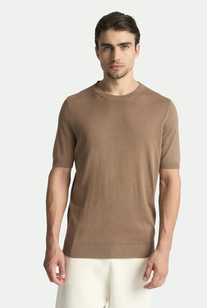 Rundhalspullover aus indischer Baumwolle