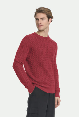 Jersey de cuello redondo de cachemira de lujo