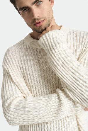 Rundhalspullover aus Baumwolle und Kaschmir