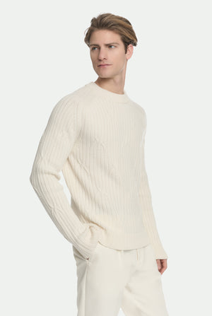 Jersey de cuello redondo de cachemira