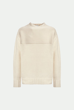 Maglia girocollo in luxury cashmere