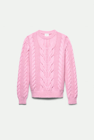 Hemingway Cable Crewneck in cashmere