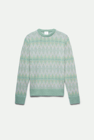 Delon Jacquard Allover Sweater in baby alpaca, cashmere and silk