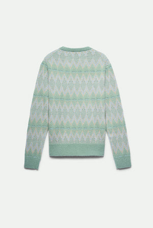 Delon Jacquard Allover Sweater in baby alpaca, cashmere and silk