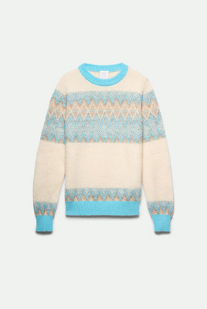 Delon Jacquard Allover Sweater in baby alpaca, cashmere and silk