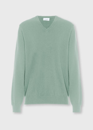 Jersey de cachemir con cuello de pico