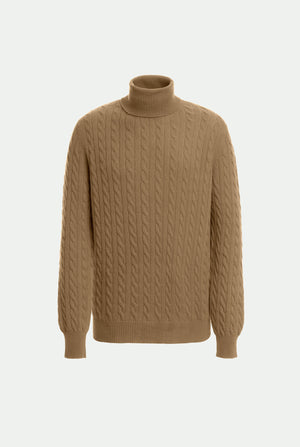 Jersey de cuello alto de cachemira