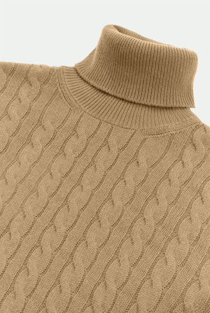 Jersey de cuello alto de cachemira