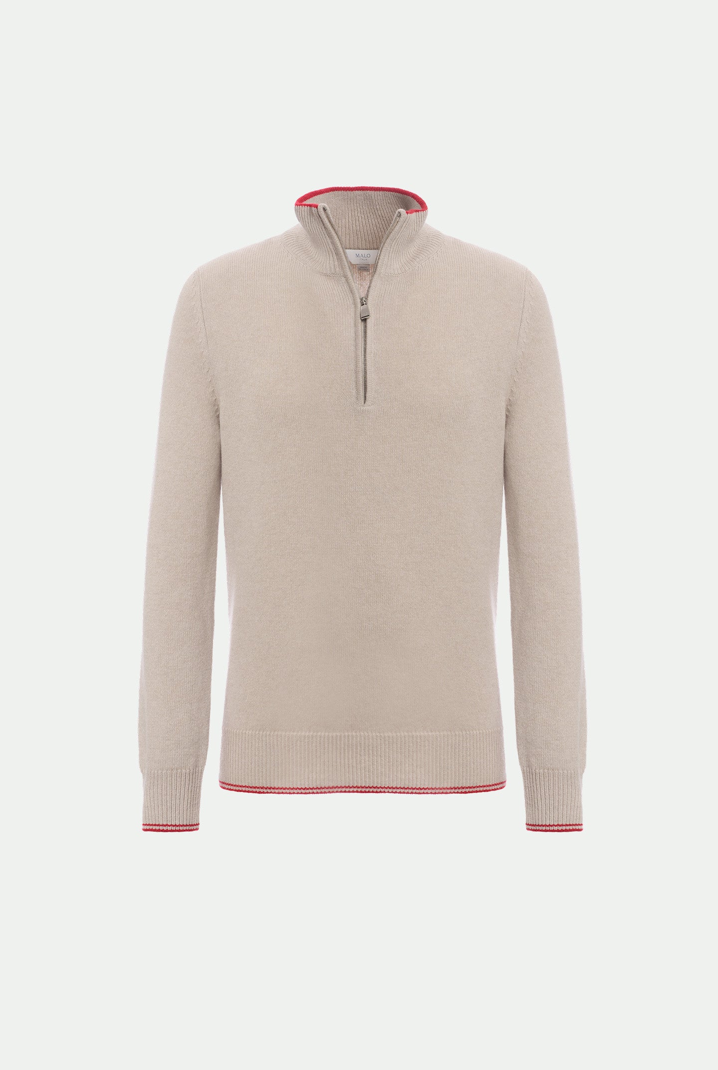 Cashmere half-zip turtle-neck