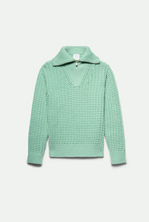 Belmondo Chain Stitch Half zip in cashmere