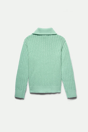 Belmondo Chain Stitch Half zip in cashmere