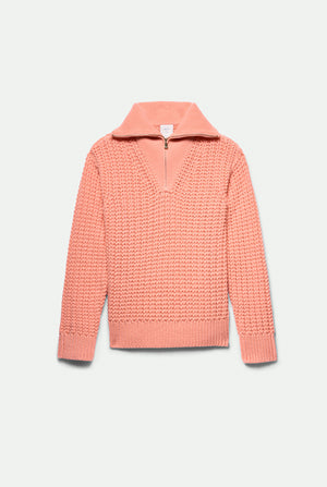 Belmondo Chain Stitch Half zip in cashmere