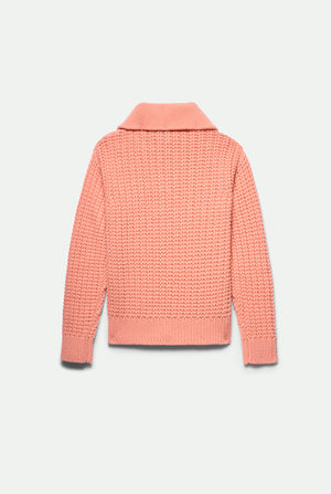 Belmondo Chain Stitch Half zip in cashmere