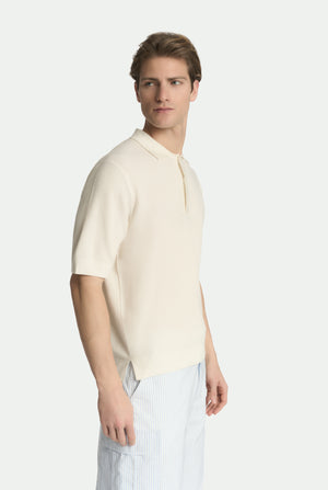 Polo in Piqué-Strick aus Schurwolle und Seide