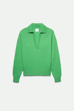 McQueen Ribbed Polo Shirt in cashmere