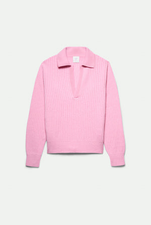 McQueen Ribbed Polo Shirt in cashmere