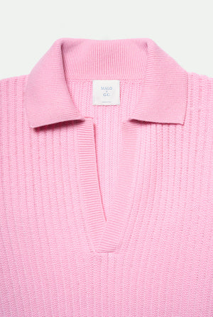 McQueen Ribbed Polo Shirt in cashmere
