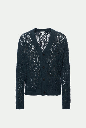 Cardigan in cotone flammé