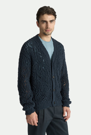 Cardigan aus geflammter Baumwolle