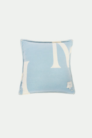 Cuscino monogram in cashmere e lana vergine