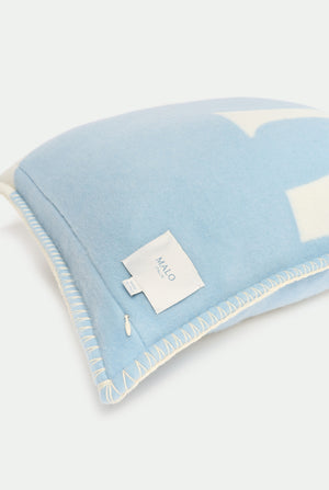 Cuscino monogram in cashmere e lana vergine