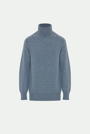 Unisex cashmere high-neck sweater