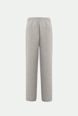 Pantalone double in misto lana vergine e seta