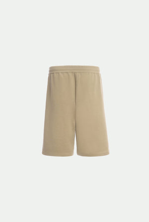 Double knit Bermuda shorts in mixed virgin wool and silk