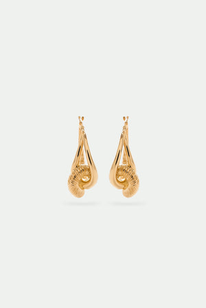 Nodo Fiorentino brass earrings