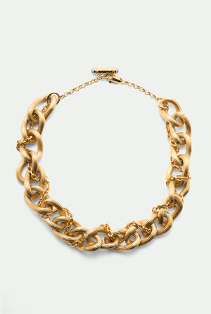 Arezzo Chain brass necklace