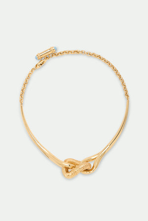 Nodo Fiorentino brass necklace